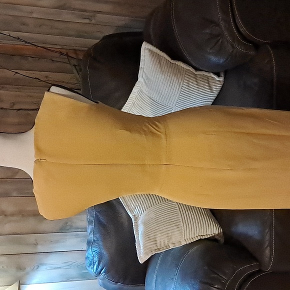 Dress The Population Yellow Fitted Lined Dress Size S - Picture 4 of 8